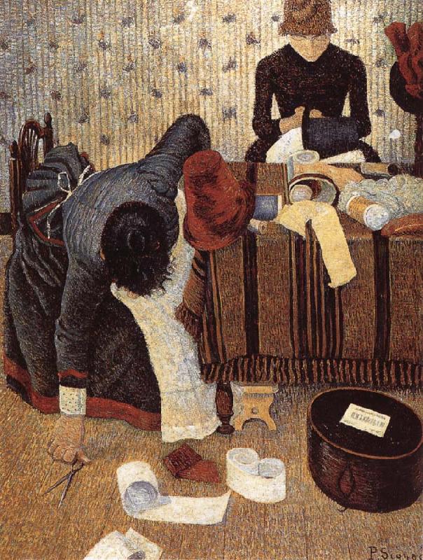 Paul Signac The woman making hats Spain oil painting art